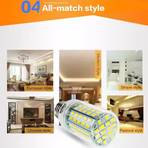 SMD 5730 E27 E14 LED Lamp 5730SMD LED Lights Corn Led Bulb 24 36 48 56 69Leds Chandelier Candle Ligh