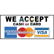 9x4inches We Accepted Credit Card | We Accept Credit and Debit Card Payment Signs