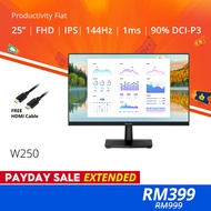 PRISM+ W250 25" 144Hz Productivity Flat Monitor [1920 x 1080][NEW UPGRADE FROM 24'']