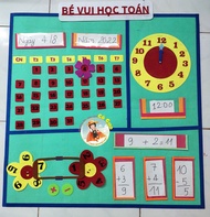 Góc toán mầm non khối lá vải nỉ( 80*80cm)