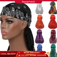 Durag Turban Hat Wigs Durag Biker Headwrap Pirate Hat Cap Hip Hop Fashion Long Tail Bandanas