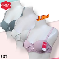 J537 Sorex Extra Medium Foam Bra with Underwire, Cup A, Two Hooks, Detachable Straps, Size 34 - 38