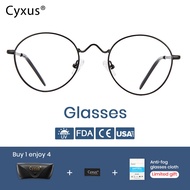 Cyxus Round Computer Spectacle Frame  Gaming Glasses  Eyeglasses Frame Unisex Women/Men  8702X