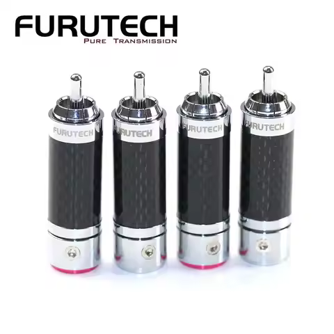 Furutech CF-102(R) flagship carbon fiber rhodium-plated RCA Lotus Head solderless self-locking termi