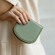 Arch  slim leather wallet in Dark green