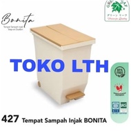 BONITA 427 GREEN LEAF MINIMALIST DUSTBIN 20 LITER SQUARE TRASH CAN
