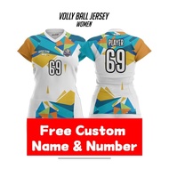 [Edward] (Free Custom Name and Number) Women's Volleyball Jersey Team Color Variant Full Print Desig