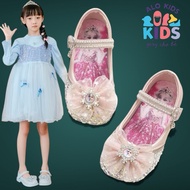 Princess Shoes for Girls | Sparkly Elsa Shoes with Bows | Girl Doll Shoes Size 24–33 Kids Shoes Girl
