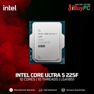 Intel Core Ultra 5 225F Processor | 10 Cores, 10 Threads | LGA1851 (Tray Unit)