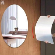 HIROCHAO Rectangle Self-Adhesive Home Decoration Oval Shower For Bathroom/Wall Make Up Mirror Mirror Stickers Acrylic Mirror Anti Fog Mirror