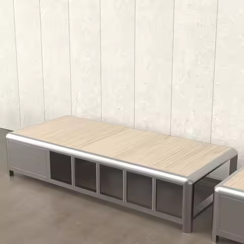 Prison stainless steel bed, detention center bed with iron frame bed, steel thickened prisoner bed