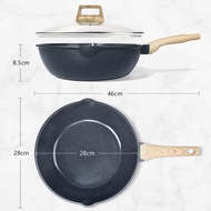 Gipp Non-stick deep frying pan 24/28cm Large size wok Non-stick original wok with lid suitable for a