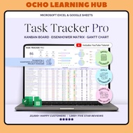 Task Tracker Excel & Google Sheets | Task Priority To-Do List, Kanban Board & Eisenhower Matrix