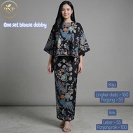 Batik Dobby Cotton Blouse Batwing Setalan/ Dobby MaterialWanita Many/s Batik Motifpilihan