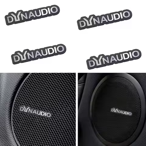 2/4/8PCS high-quality Metal Dynaudio logo car Hi-Fi Speaker audio Speaker Badge stereo Emblem sticke