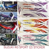 SUZUKI RG SPORT BODY COVER STICKER STRIPE COVER SET RU110 (2) BLUE PURPLE RED GREEN