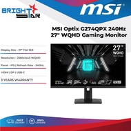 MSI Optix G274QPX 27" WQHD 240Hz Flat Gaming Monitor - IPS/1ms/HDMI/DP/USB-C