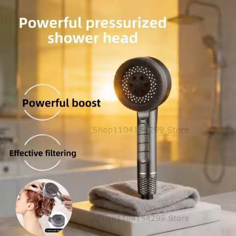 Black Hand Shower Kit Hand Shower Head Set with Rain Shower Hand Water Purifier Filter Bathroom Fauc