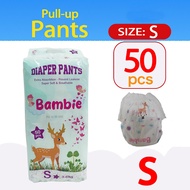 Pampers Bambi Baby Pants Diapers Tape Diaper S-XL Diapers(50pcs)