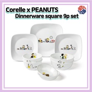 Corelle x PEANUTS Snoopy The Home Dinnerware square 10p set/Corelle USA set/ Dinnerware Corelle set/Peanuts bowl/Snoopy bowl/Snoopy Plate/ Snoopy Kitchen /Corelle Square Plate/Corelle Dining Sets/Peanuts Kitchen/Snoopy Large Plate /Corelle set