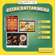 [FREE Design] PRINTING MENU FOOD AND DRINK DAFTAR CAFE HOUSE EAT WARKOP WARUNG RESTAURANT MENU CARTO