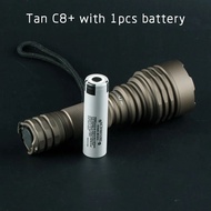 7kva Desert brown fleet C8+XPL HI LED with 18650 battery Rechargeable &amp; Flas