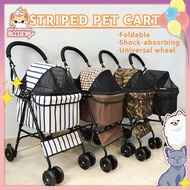 【JoyfulExcellence PET's】 Foldable shock resistant stroller Japanese dog stroller Fashion pet stroller pet outing supplies Pet stroller Foldable pet stroller ins cat
