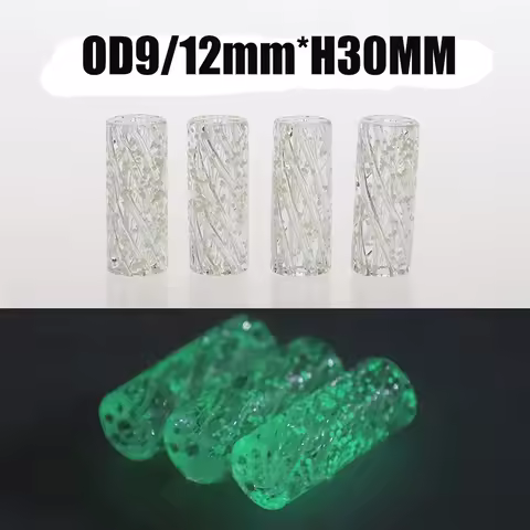 9mm 12mm H30mm Luminous Mini Glass Cigaret Pipe Filter Tips Glow Clean Round Mouth for Dry Herb Toba