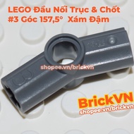 [1 Piece] LEGO Technic 3-Corner Shaft and Pin Connector 157,5 Dark Gray ID 6366184 42128