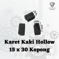 Karet Kaki Hollow 15x30 Kopong Alas Kaki Meja Kursi Rak Besi Holo