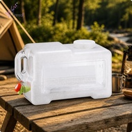 [freneci] Wide-Mouth Opening 25 L Rectangular Water Container Lightweight Outdoor Water Storage Cont