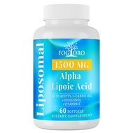 Alpha Lipoic Acid 1500 mg-Liposomal ALA Supplement for Cellular Energy Production,Lipid Metabolism,F