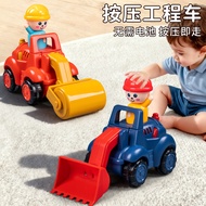 Children's Push-and-Go Construction Vehicle Excavator Inertia Toy Car for Boys and Girls 1-3 Years O