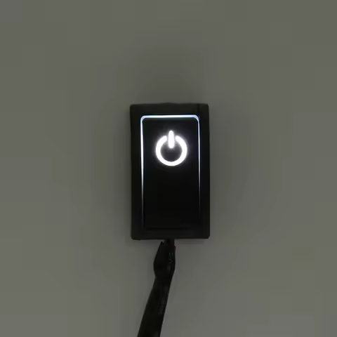 1 Pc DC12V/200mA Car Auto Interior DIY Mount Push Button Latching Turn ON/OFF Switch Sticker LED Lig