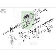 【杰丹田】WE ＃81  XM177 V3     原廠零件 