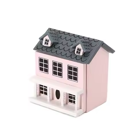 1:12 Dollhouse Miniature House Simulation Mini Villa Miniature Handicraft Building Wooden Mini Minia