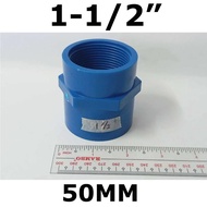 PVC FEMALE ADAPTOR 50MM BLUE FOR CLEAN WATER ----------------------------  PVC FEMALE ADAPTOR 1-1/2"