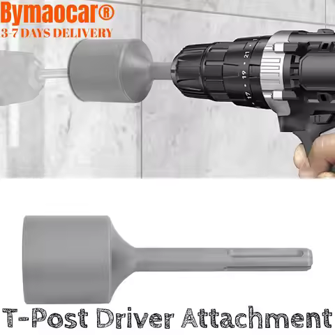 T-Post Driver, Hammer Drill Attachment in construction, fence building, urban maintenance, grounding