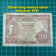 A774 20sen malaya duit kertas lama duit syiling lama barang antik barang lama mata duit zaman Britis