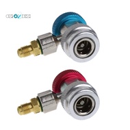 2Pcs Car Auto Freon R134A H/L Quick Coupler Adapters Air Conditioning Refrigerant Adjustable A/C Manifold Gauge