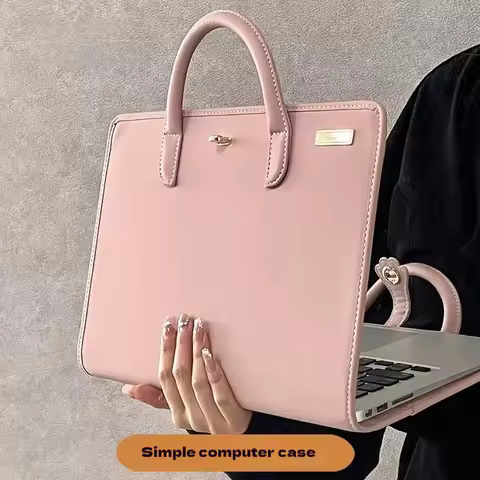 New 13/14/15.6/16 Inch Computer Protection Bag, Combining Computer Bag And Protective Case, Pink Lap