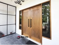 Pintu Jati Kupu Tarung Kusen Jendela Kayu Jati Pintu Utama Rumah Mewah Kayu Jati Premium