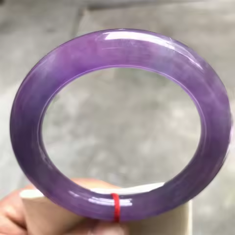 59MM Myanmar Natural Ice Lavender Jadeite Jade Bracelets Jade Bangle