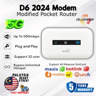 4G LTE D6 Pocket WiFi Router | Portable MIFI Modem with Unlimited Data Hotspot | Free Gift Included