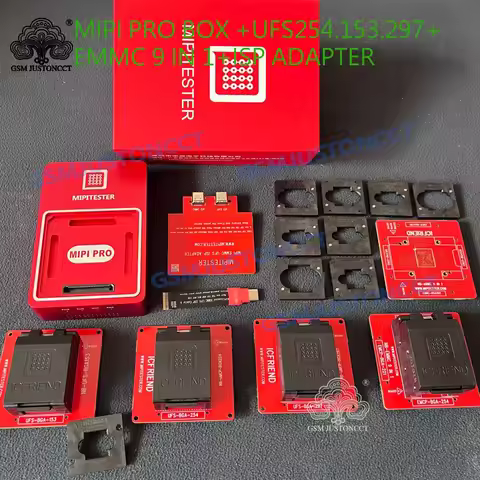 Original MIPITESTER / MiPi Box Max /MIPI PRO+UFS-BGA153+UFS-BGA254+UFS-BGA297++emmc 9in1 +ISP Adapte