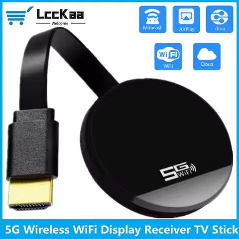 HDMI TV Stick 2.4/5G Dual-band Anycast Wireless WiFi Display Receiver TV Dongle Miracast Airplay HDM