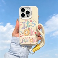 Cute "It's OK" Pastel Doodle Design Shockproof Anti-Drop Cover For Tecno Spark 20 Pro 20C 30C Go 1 1