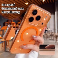 (No yellowing) High clarity magnetic case iPhone 17 Pro Max case 16 pro max 15 14 plus cover 13 12 1