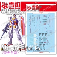 XUEYAN MODEL DECAL - MG-18 - REFLECTIVE WATER DECAL FOR MG 1/100 RX-78-2 VER KA MODEL