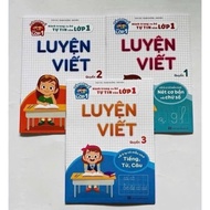 Combo 3q 1/2/3 writing practice notebook for children with 02 German 2B pencils